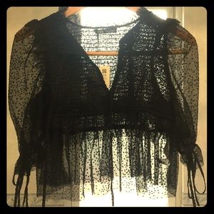 Zara Sheer Mesh Crop Top